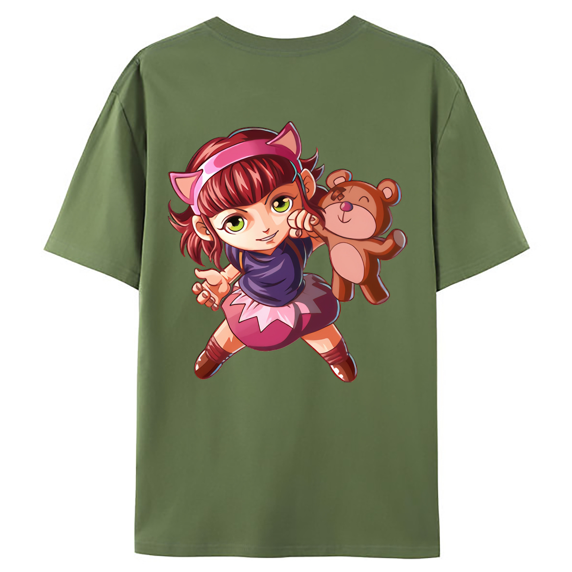 （画像用） リーグ・オブ・レジェンド League of Legends LOL 綿100％ メンズ半袖Tシャツ（バックプリント） 通気性